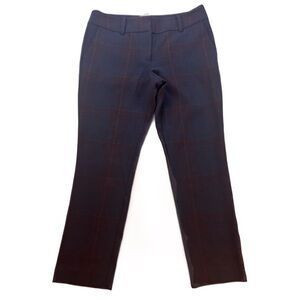 Ann Taylor Factory Navy/Maroon Stripes Signature Style Pants Size 4 Petite